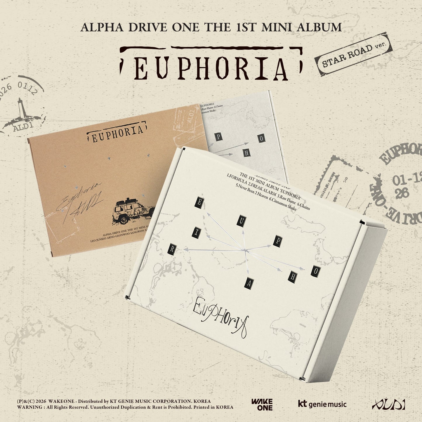 (POB) ALPHA DRIVE ONE - 1st mini album ‘EUPHORIA’ (STAR ROAD ver.)