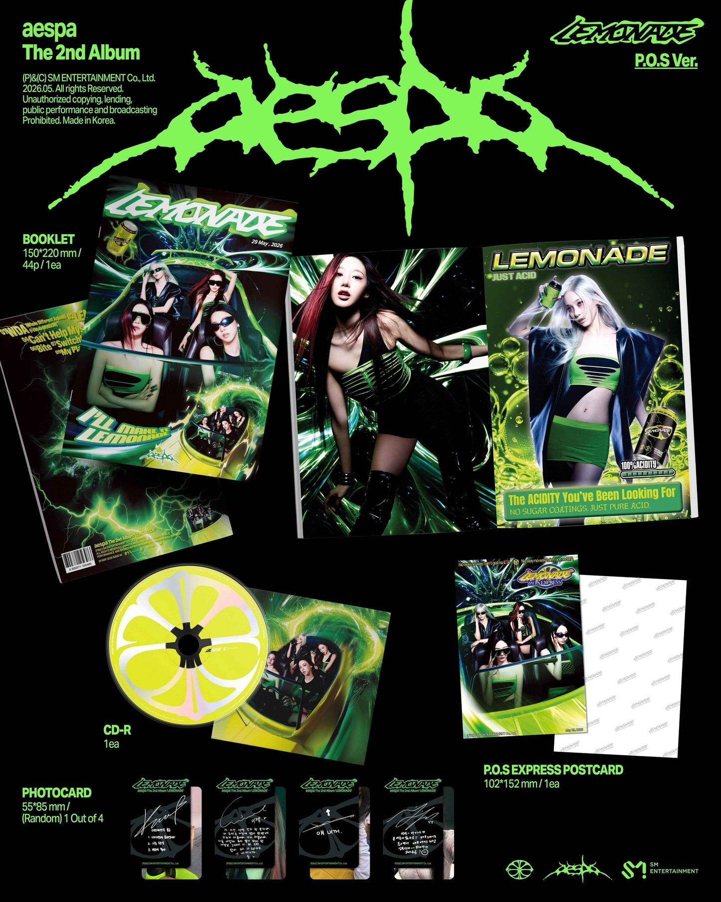 AESPA 2ND ALBUM - LEMONADE (P.O.S VER.)