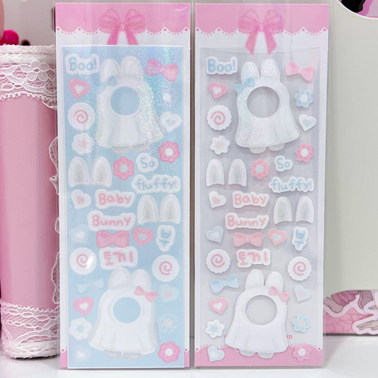 MINS STUDIOS Ghost Bunny Deco Sticker