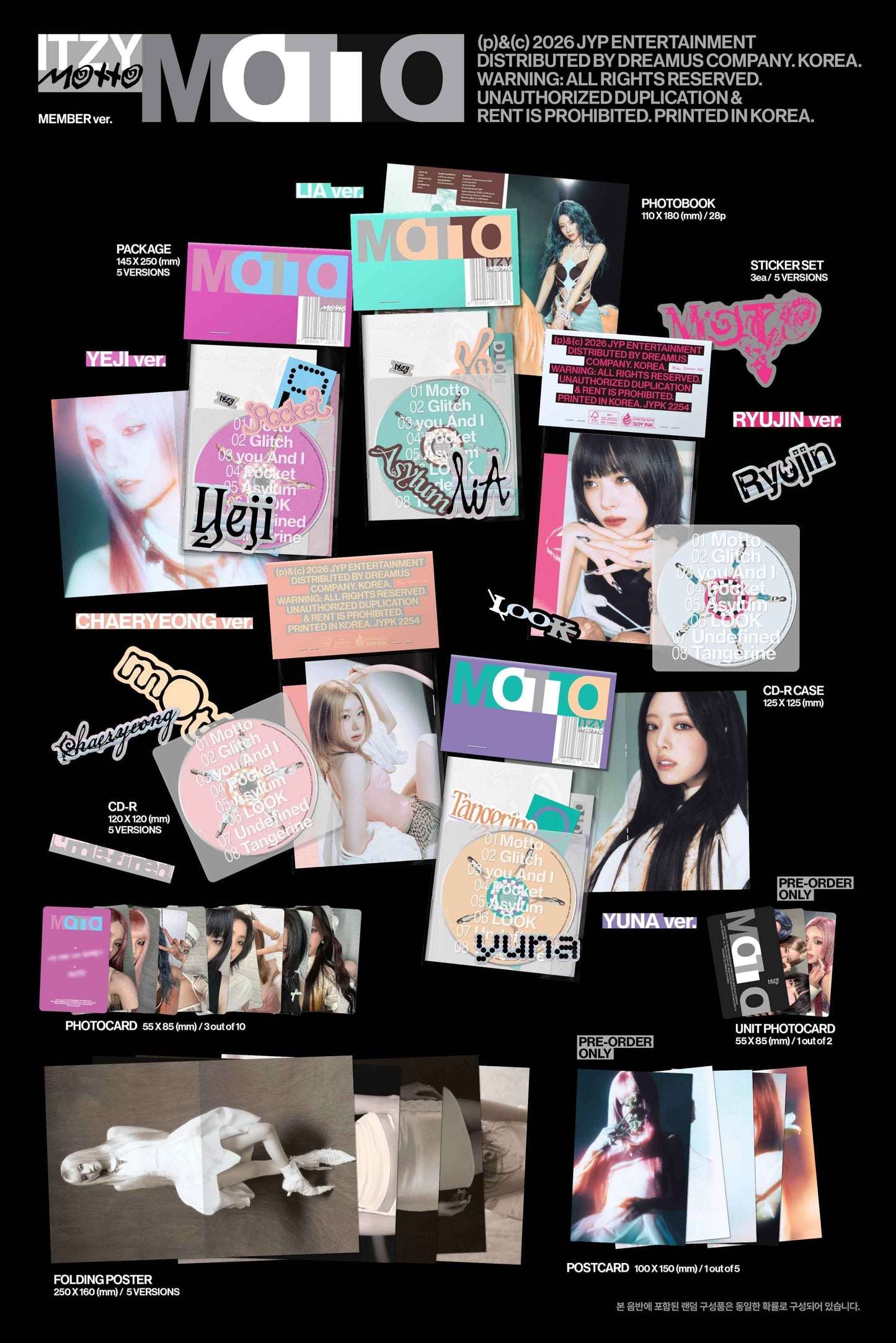 ITZY 12TH MINI ALBUM - MOTTO (MEMBER VER.)
