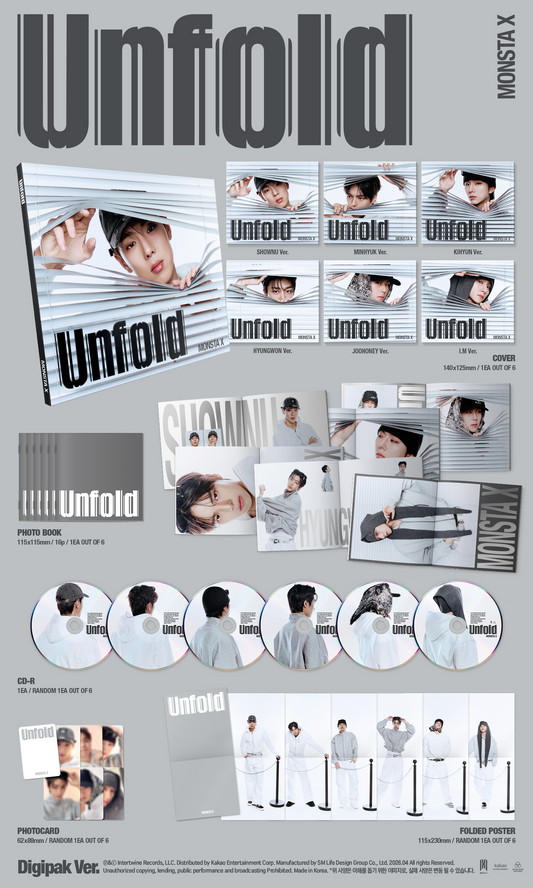 MONSTA X US FULL ALBUM - UNFOLD (DIGIPACK VER.)