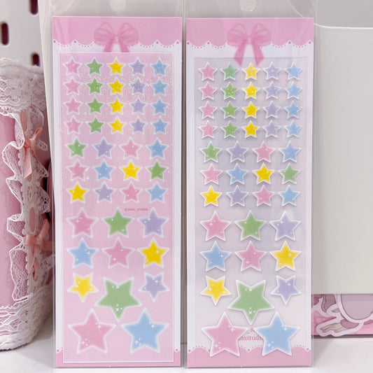 MINS STUDIOS Pastel Stars Deco Sticker *2025 renewal*