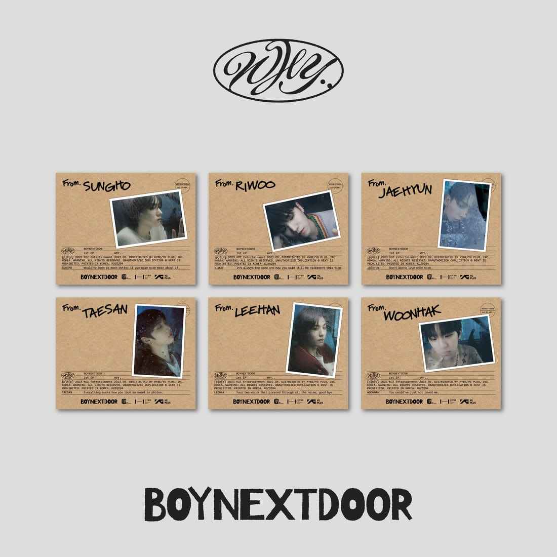 BOYNEXTDOOR - 1ST EP ['WHY..'] (LETTER Ver.)