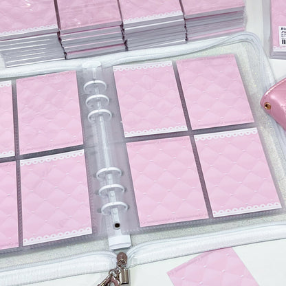 MINS STUDIOS Plush Pink Binder Pocket Paper