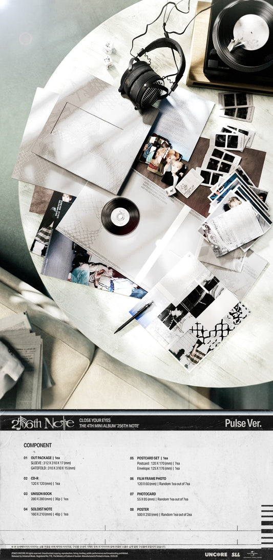[Components] 01. OUT PACKAGE | 1ea -SLEEVE : 312 X 310 X 17 (mm) -GATEFOLD: 310 02. CD-R: 120 1ea 03. UNISON BOOK: 280 36p...