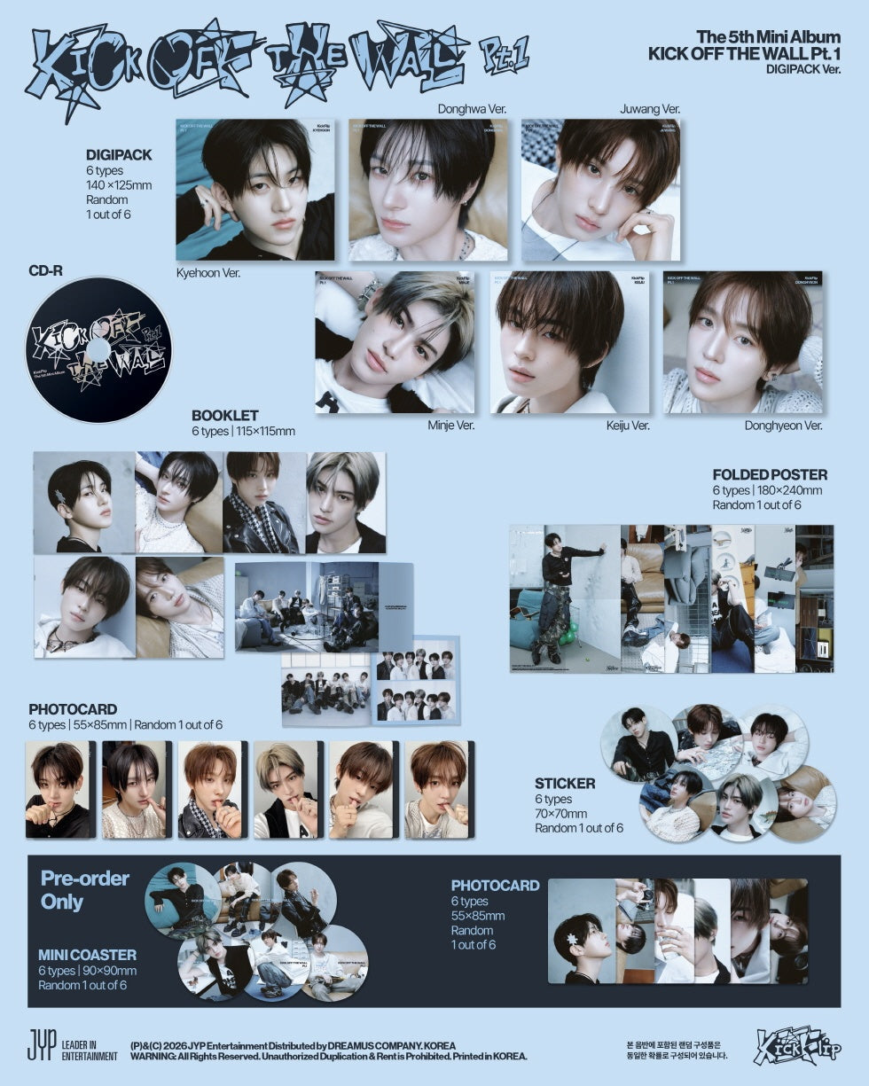[Details] composition ● Digipak (6 types) ● CD-R ● Booklet (6 types) ● Photocard (1 random out of 6 types) ● Folded Poster...