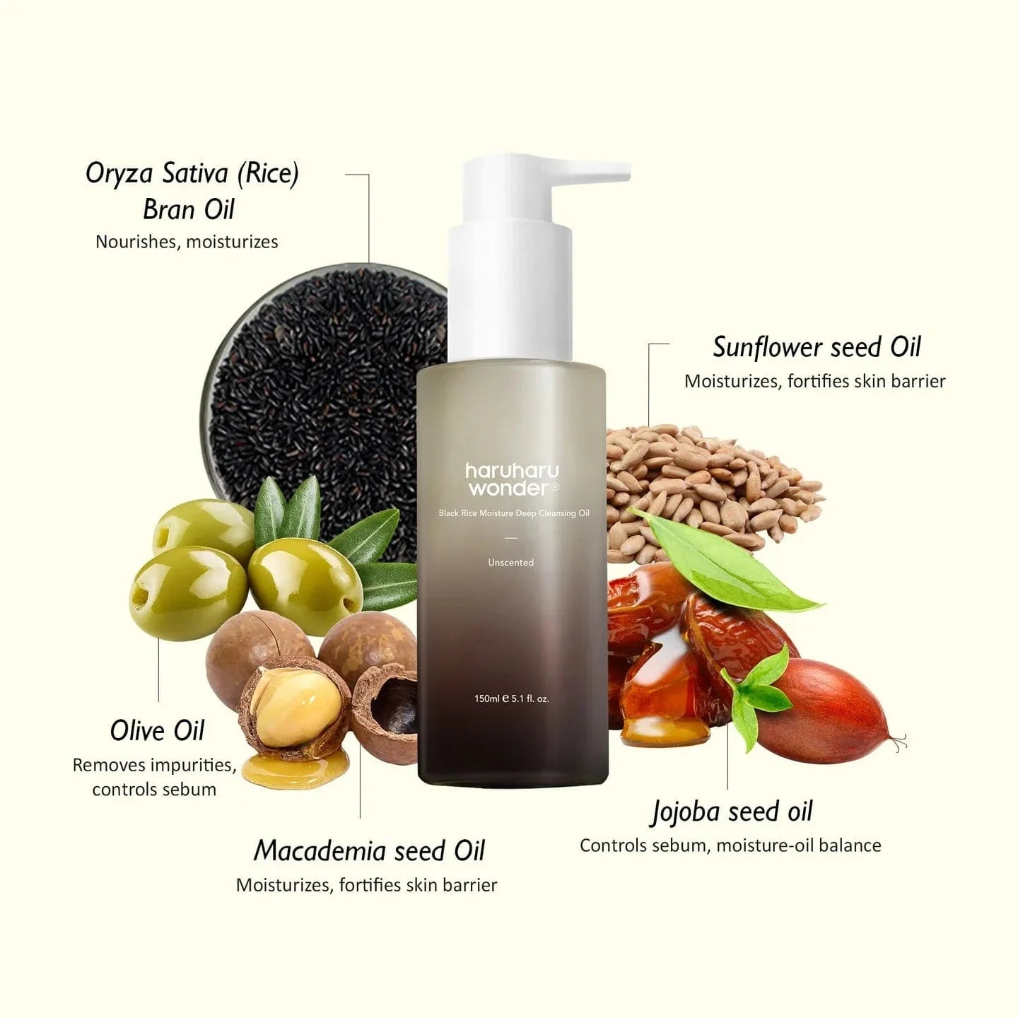 HARUHARU Black Rice Moisture Deep Cleansing Oil