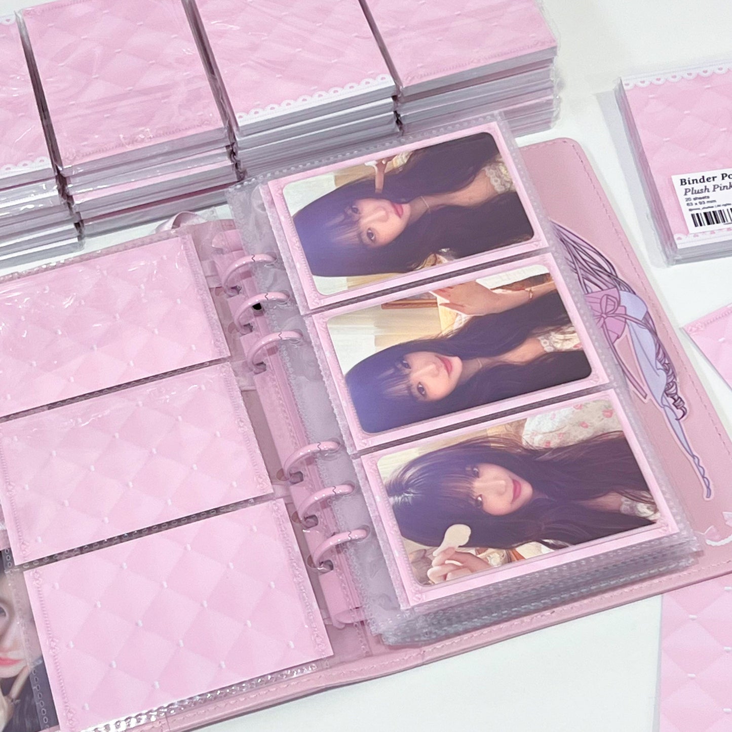 MINS STUDIOS Plush Pink Binder Pocket Paper