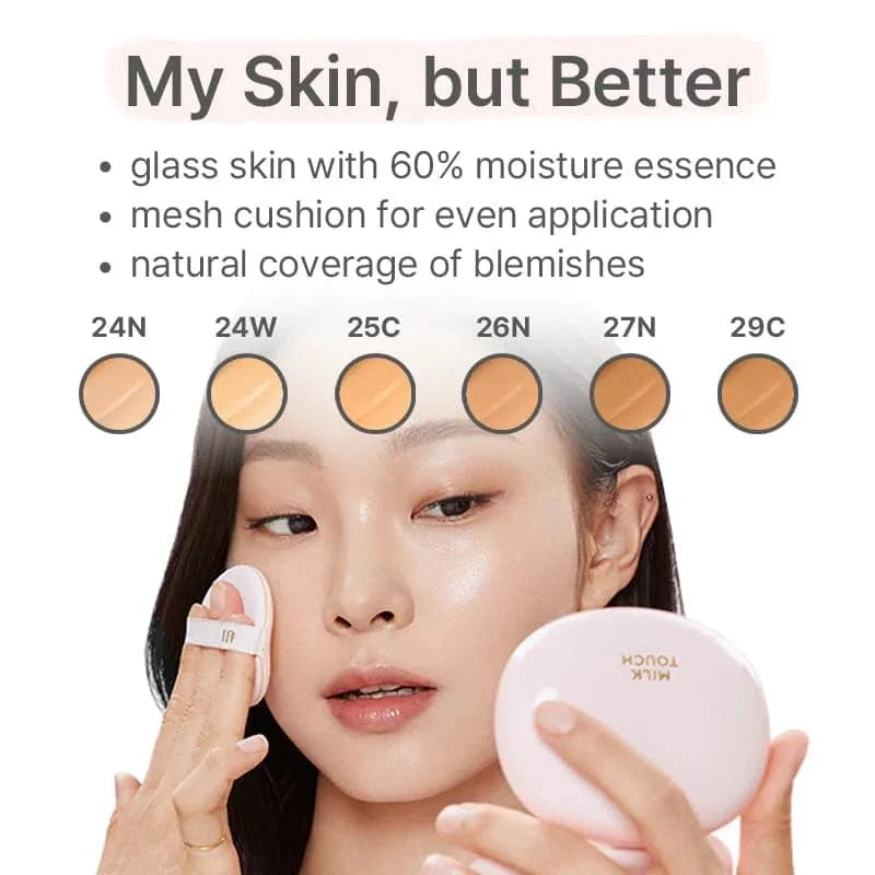 MILK TOUCH All-day Skin Fit Milky Glow Cushion *2nd release*