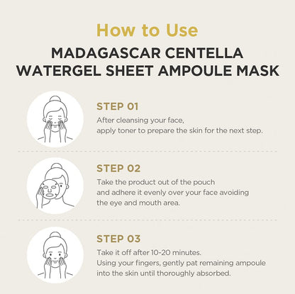 SKIN1004 Madagascar Centella Watergel Sheet Ampoule Mask