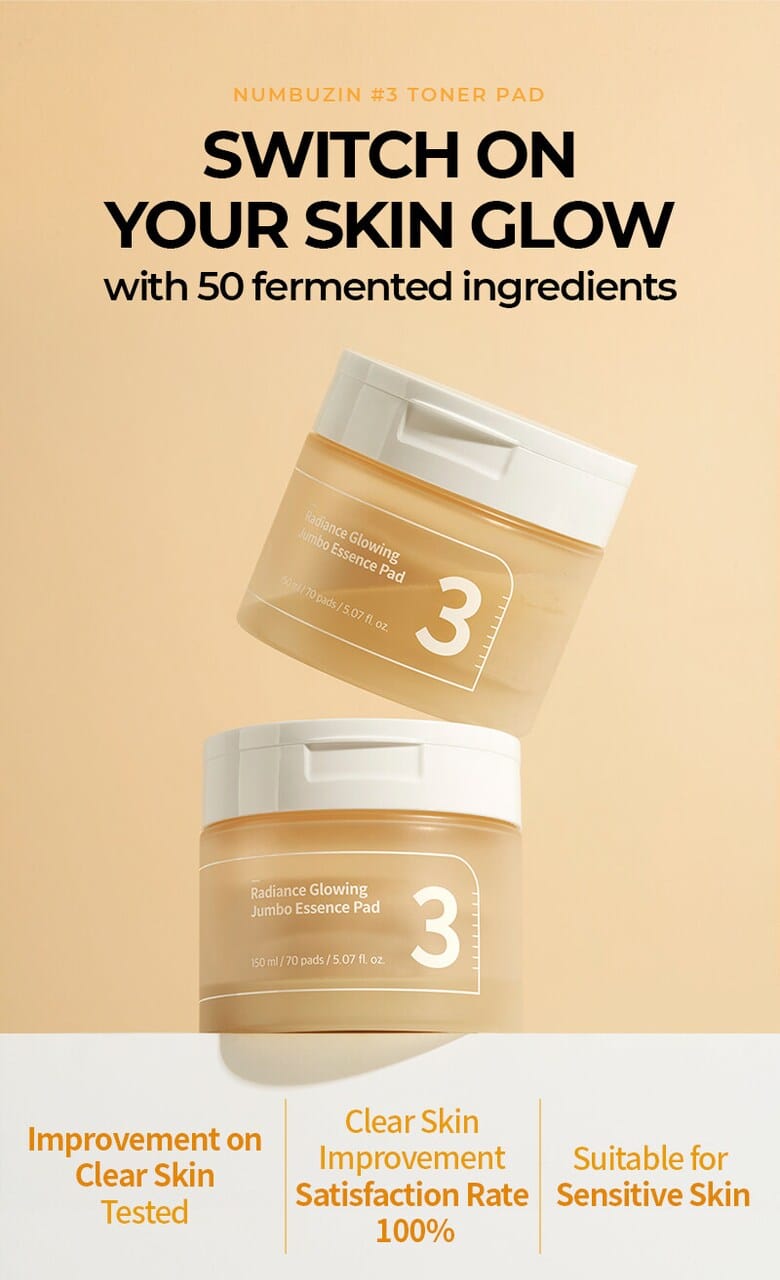 NUMBUZIN No.3 Radiance Glowing Jumbo Essence Pad 150ml (70pad)