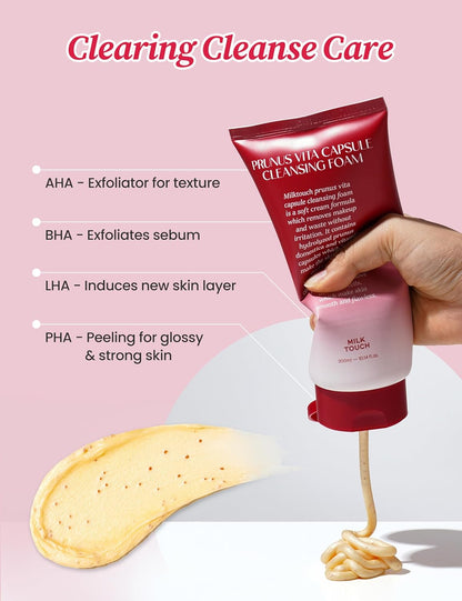 MILK TOUCH Prunus Vita Capsule Cleansing Foam 300mL