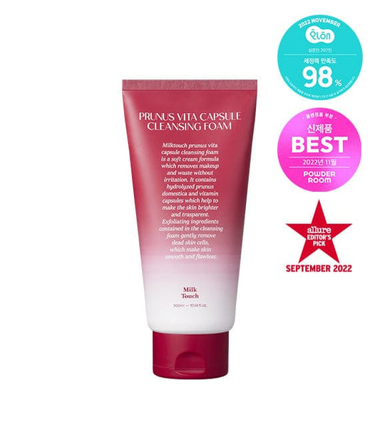 MILK TOUCH Prunus Vita Capsule Cleansing Foam 300mL