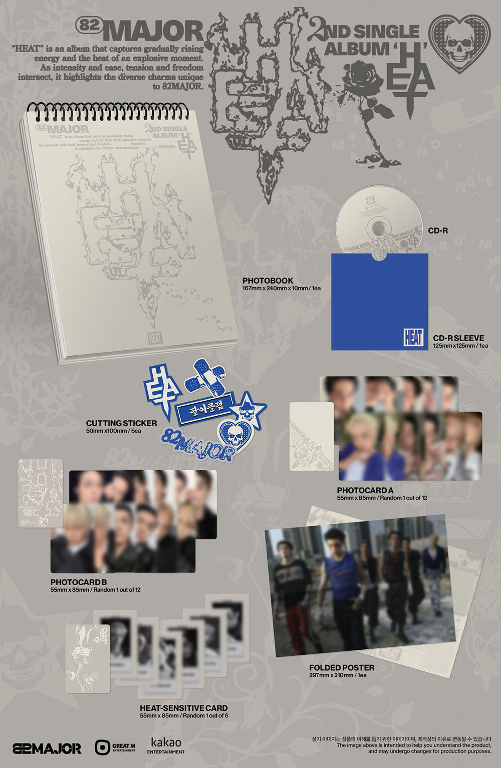 82MAJOR - HEAT [2nd Single Album - PHOTOBOOK Ver.] gallery image 1