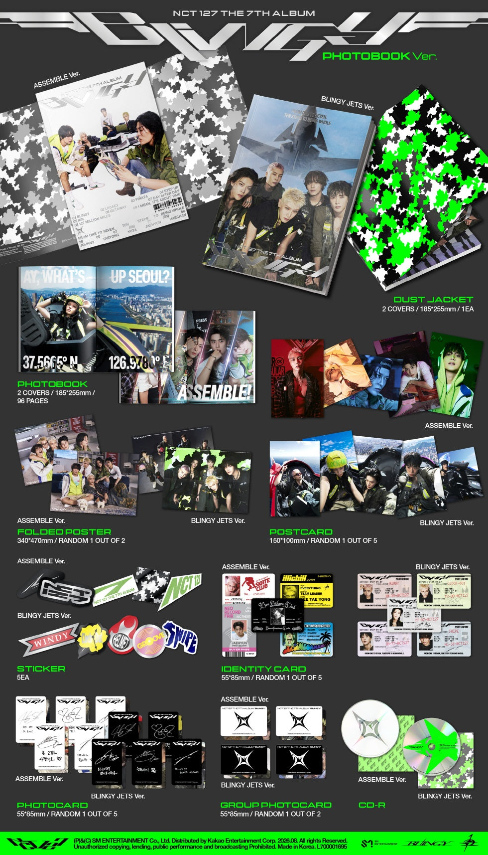 Album Specifications (Final) - Covers: 2 types - Photobook: 96 pages (Images are the same for all versions) - CD-R: 1 type...