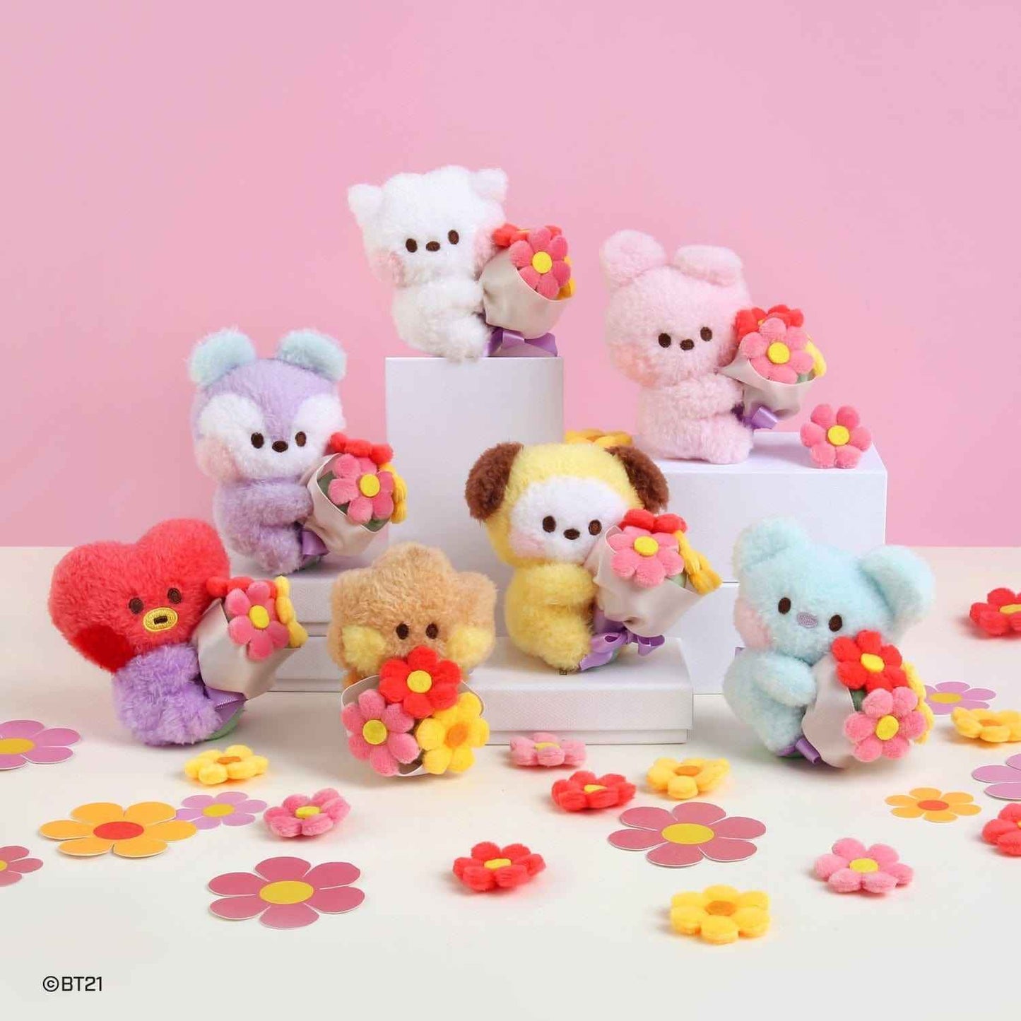 BT21 minini doll key ring [bouquet]