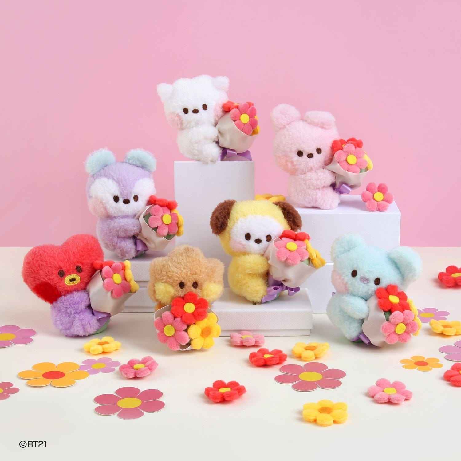 BT21 minini doll key ring [bouquet]
