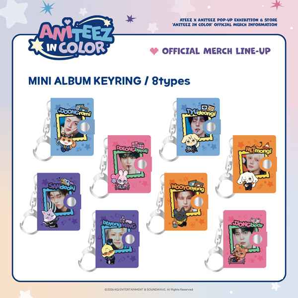 ATEEZ - ANITEEZ IN COLOR / MINI ALBUM KEYRING