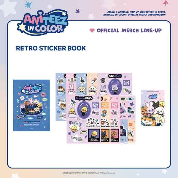 ATEEZ - ANITEEZ IN COLOR / RETRO STICKER BOOK
