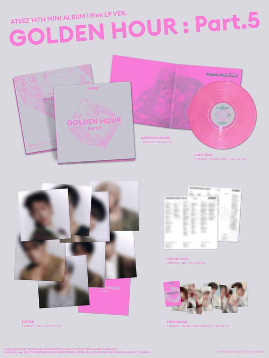 ATEEZ – 14th Mini Album [GOLDEN HOUR : Part.5] (Pink LP Ver.)