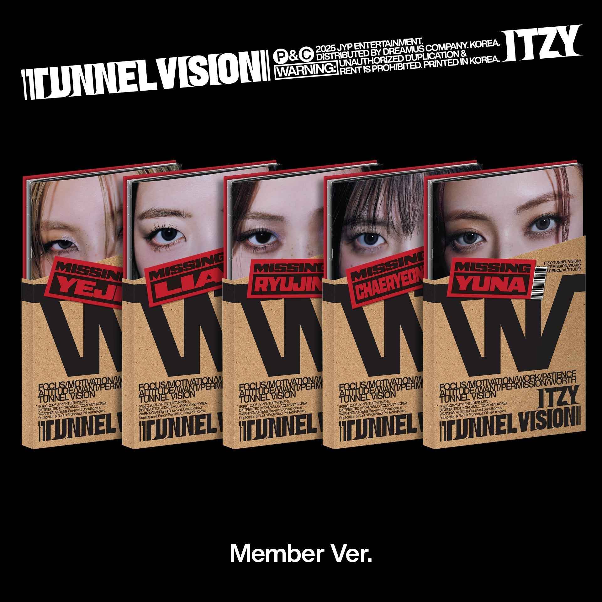 (POB) ITZY - [TUNNEL VISION] (Member Ver.)