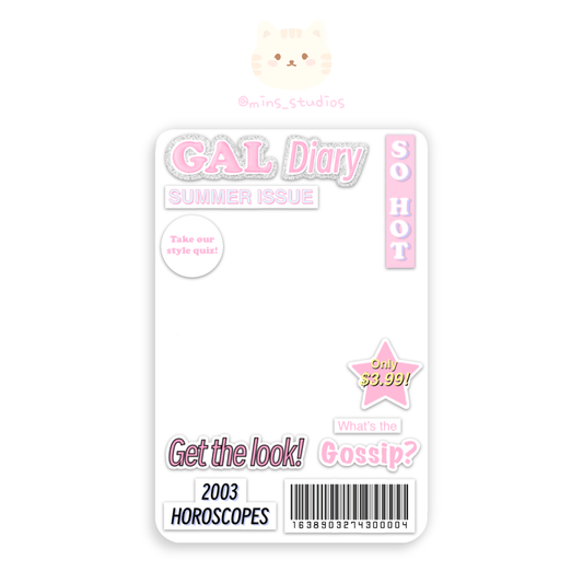 MINS STUDIOS Gal Diary Deco Frame