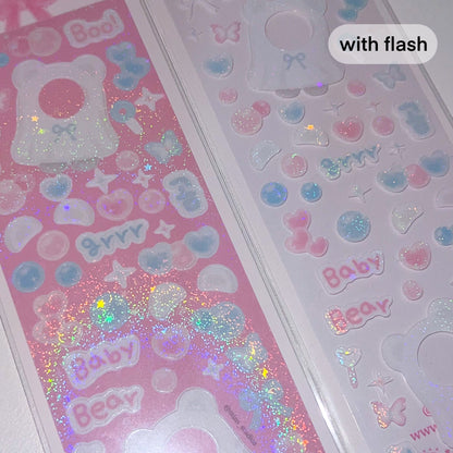 MINS STUDIOS Ghost Bear Deco Sticker