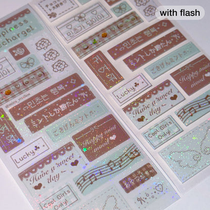 MINS STUDIOS Mint Choco Mini Label Sticker