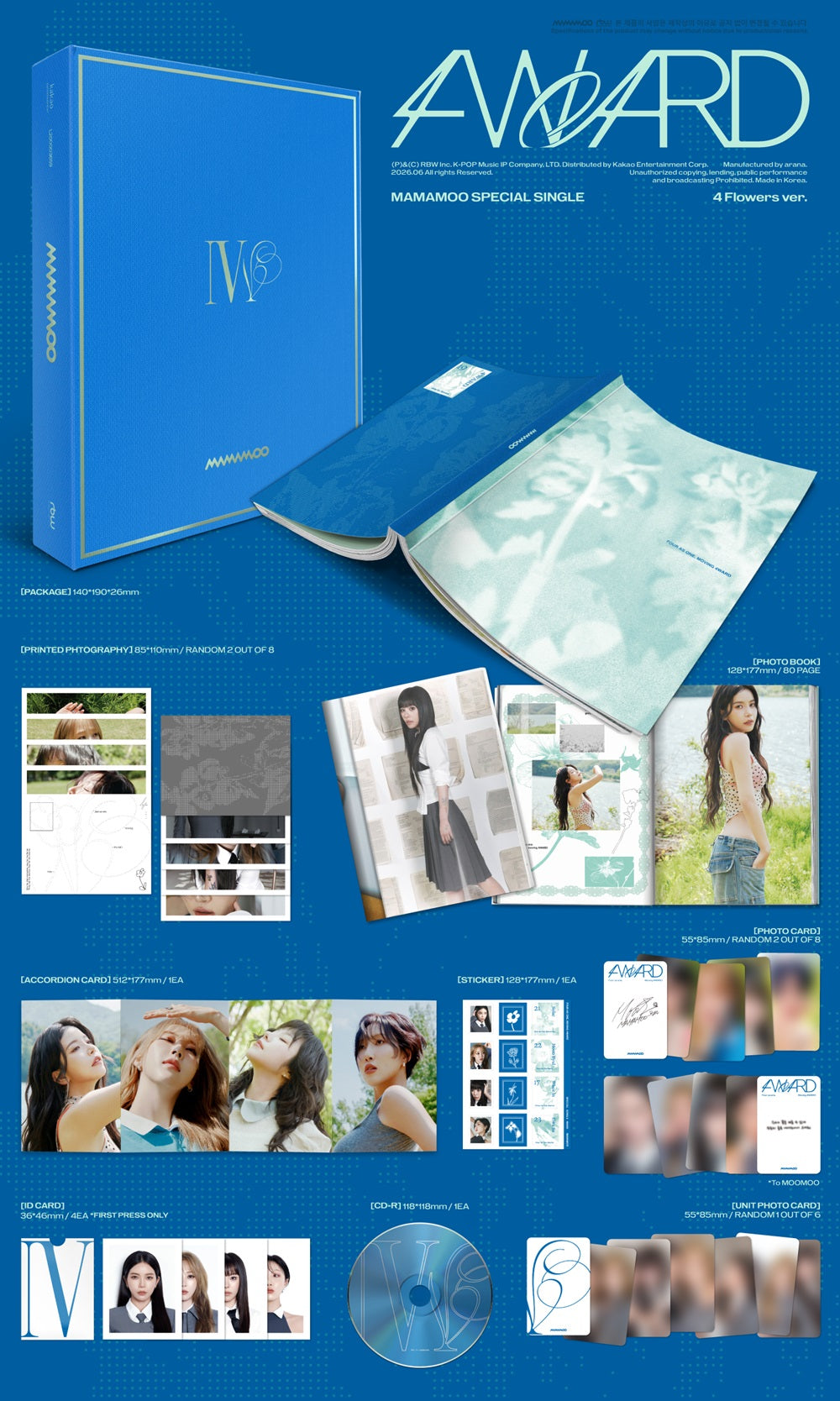 Mamamoo - Special Single Album [4WARD] (4 Flowers Ver.)