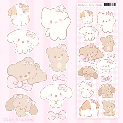 Ribbon Bow Club Sticker