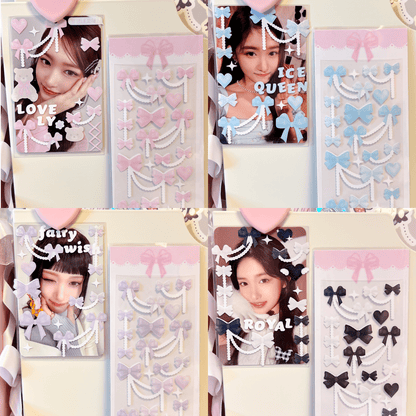 MINS STUDIOS Ribbon Bow Deco Sticker