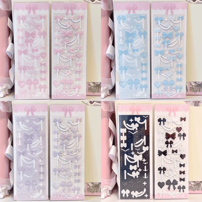 MINS STUDIOS Ribbon Bow Deco Sticker