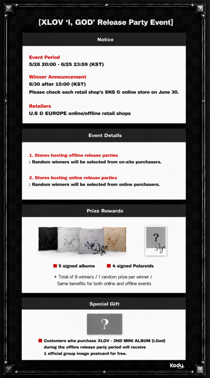 [ONLINE RELEASE EVENT] XLOV - 2nd Mini Album [I,God]