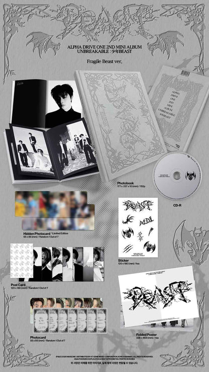 ALPHA DRIVE ONE - UNBREAKABLE : 少年BEAST [2nd Mini Album - Fragile Beast Ver.]