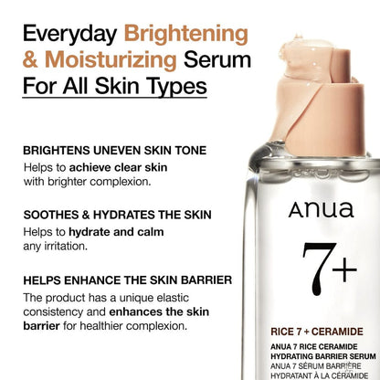 ANUA Rice Ceramide 7 Hydrating Barrier Serum