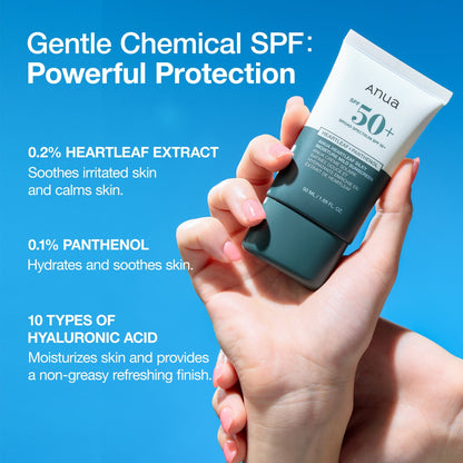 ANUA Heartleaf Silky Moisture Suncream 50ml