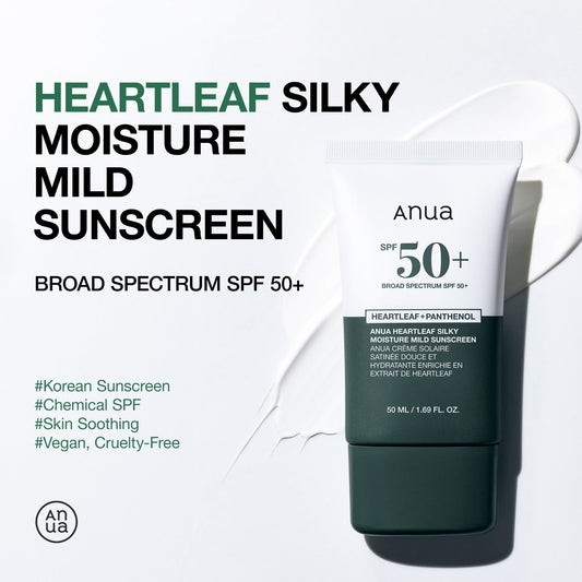ANUA Heartleaf Silky Moisture Suncream 50ml