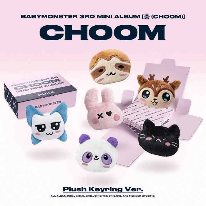 BABYMONSTER - CHOOM [3rd Mini Album - Plush Keyring Ver.]