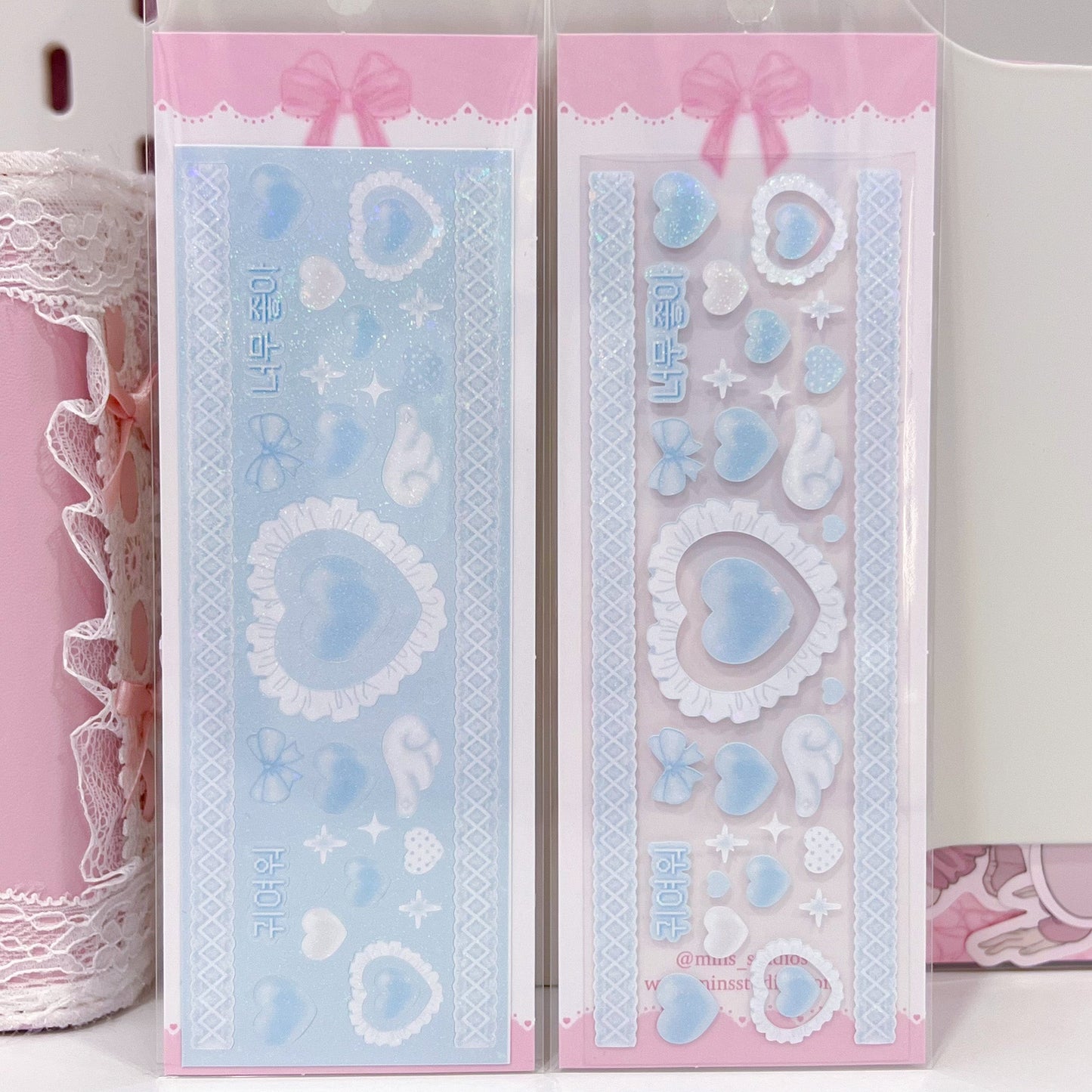 MINS STUDIOS Blue Valentine Deco Sticker