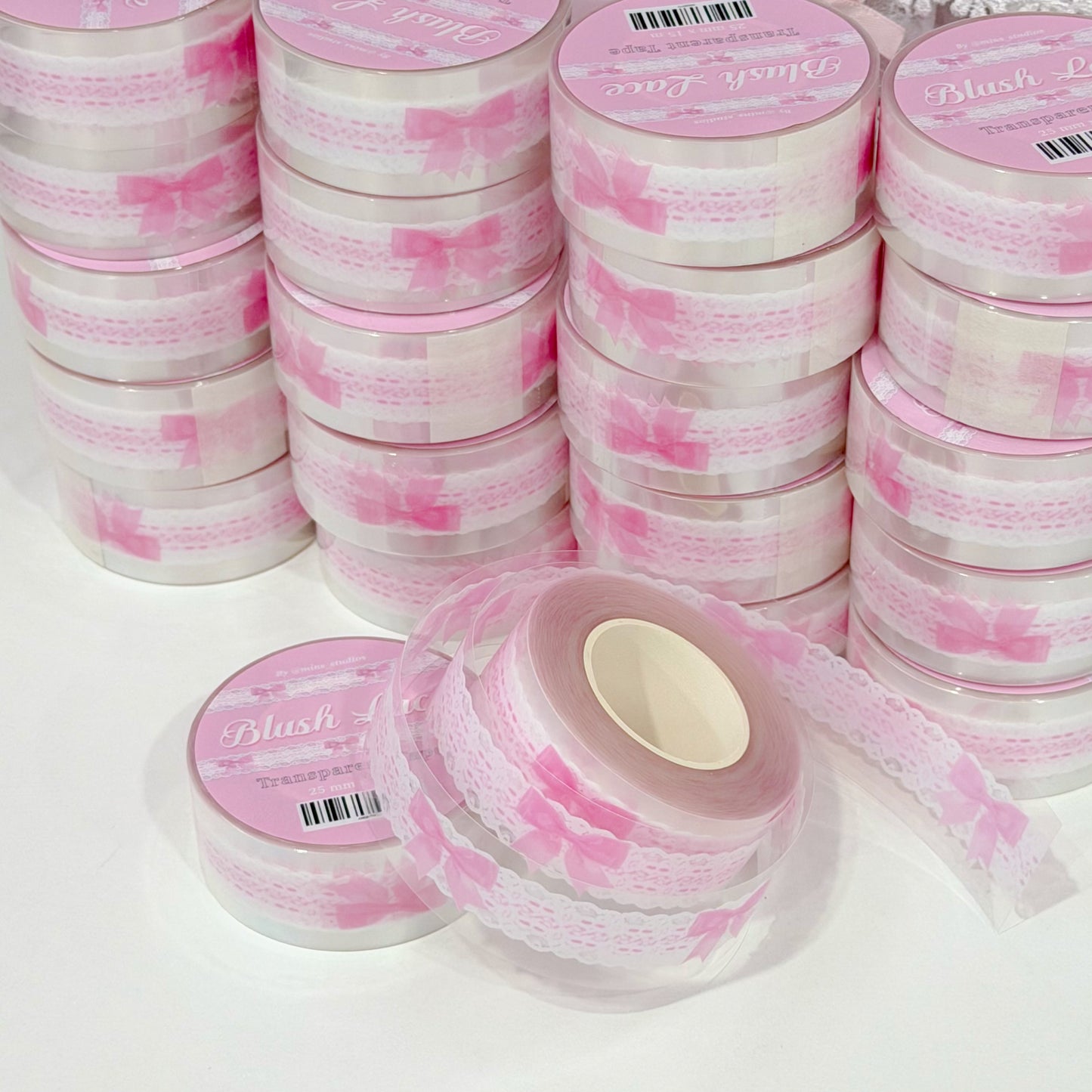 MINS STUDIOS Blush Lace Transparent Tape