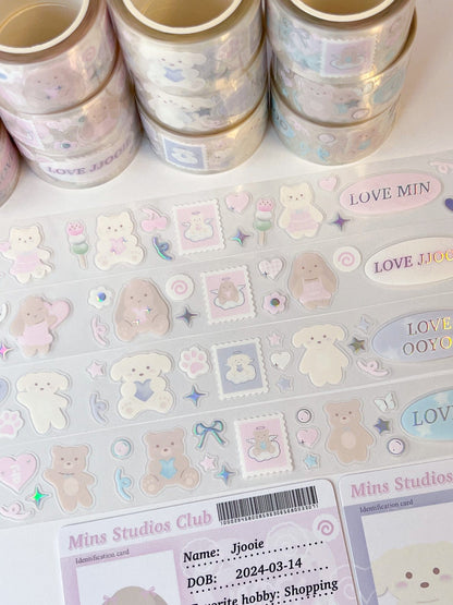 MINS STUDIOS Boo Bear Sticker Roll