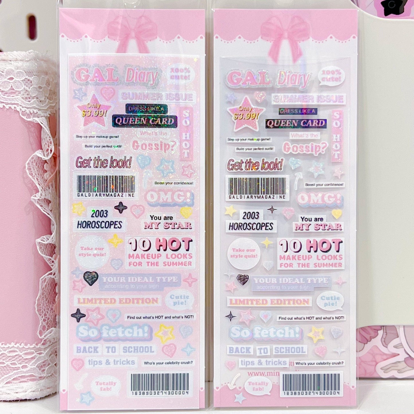 MINS STUDIOS Gal Diary Deco Sticker