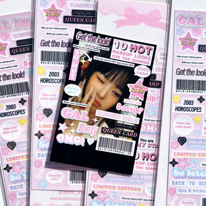 MINS STUDIOS Gal Diary Deco Sticker
