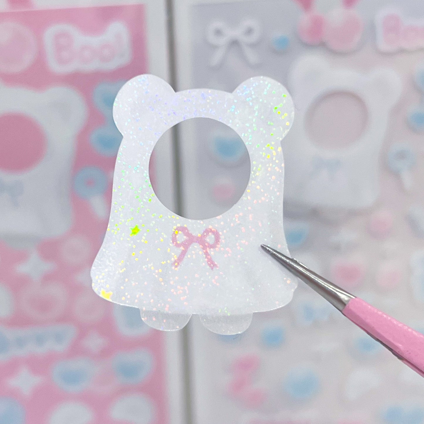 MINS STUDIOS Ghost Bear Deco Sticker