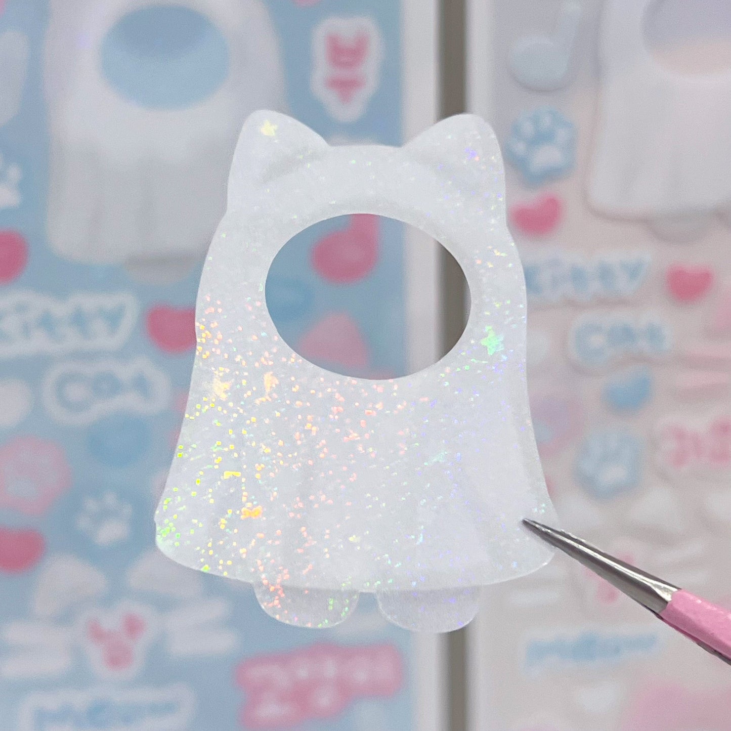 MINS STUDIOS Ghost Kitty Deco Sticker