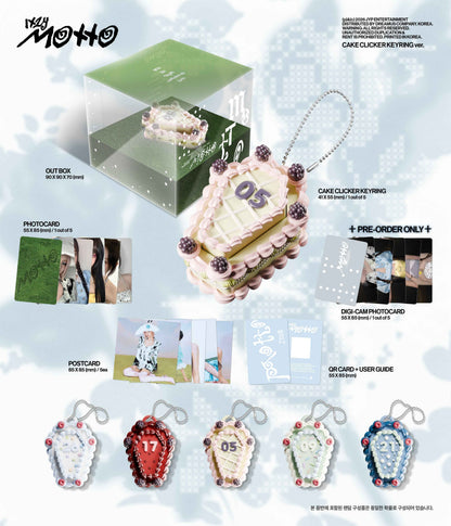 ITZY 12TH MINI ALBUM - MOTTO (CAKE CLICKER KEYRING VER.)
