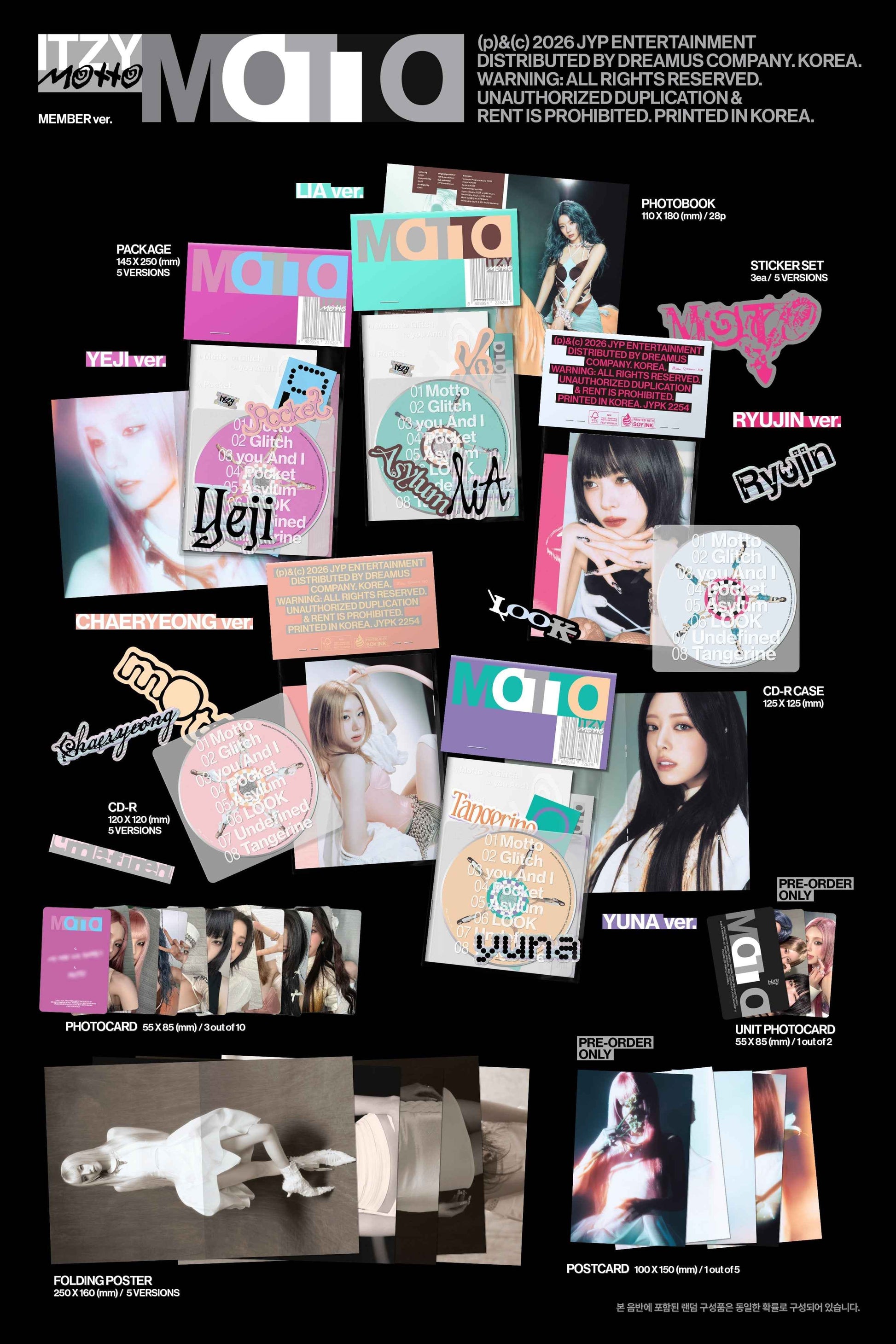 ITZY 12TH MINI ALBUM - MOTTO (MEMBER VER.)
