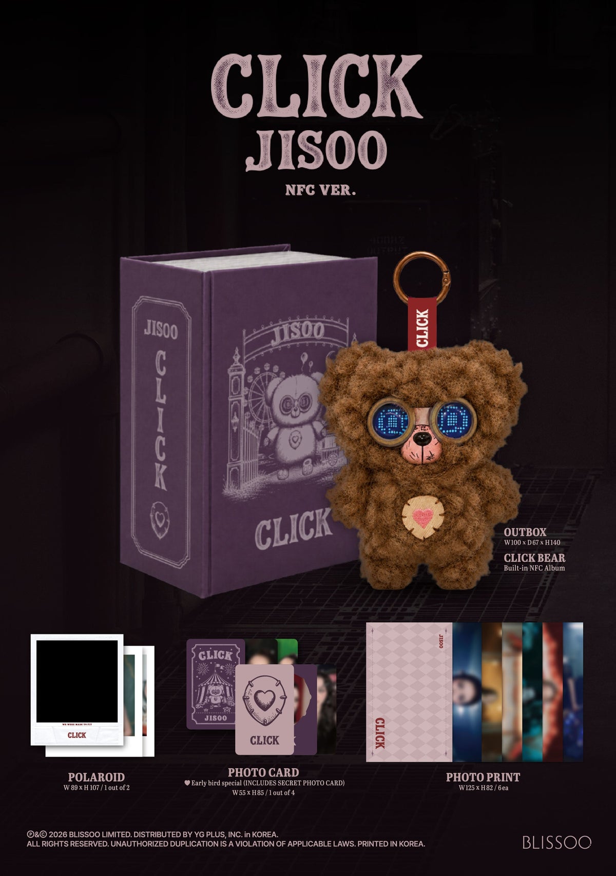 JISOO - CLICK [2nd Single Album - NFC Ver.] gallery image 1