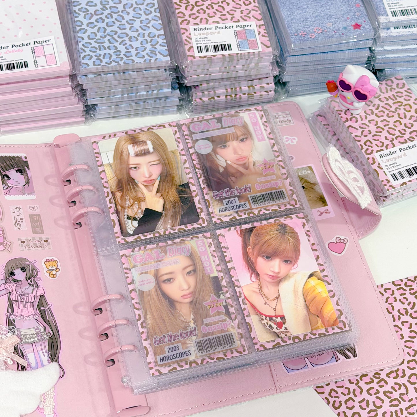 MINS STUDIOS Leopard Binder Pocket Paper