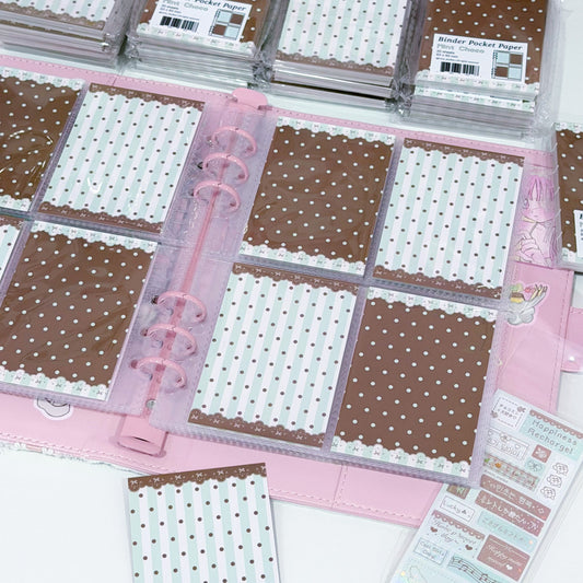 MINS STUDIOS Mint Choco Binder Pocket Paper - Mins Studios